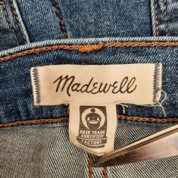 MADEWELL High-Rise Skinny Crop Jeans Mackey Button-Front Sz 27 - Picture 9 of 15